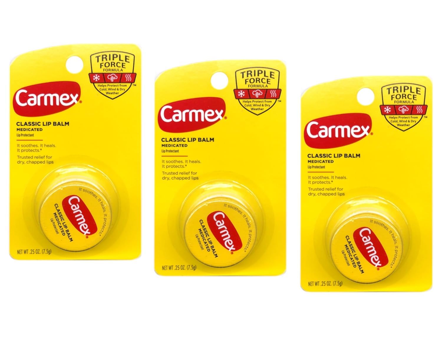 Carmex classic lip balm in small jar
