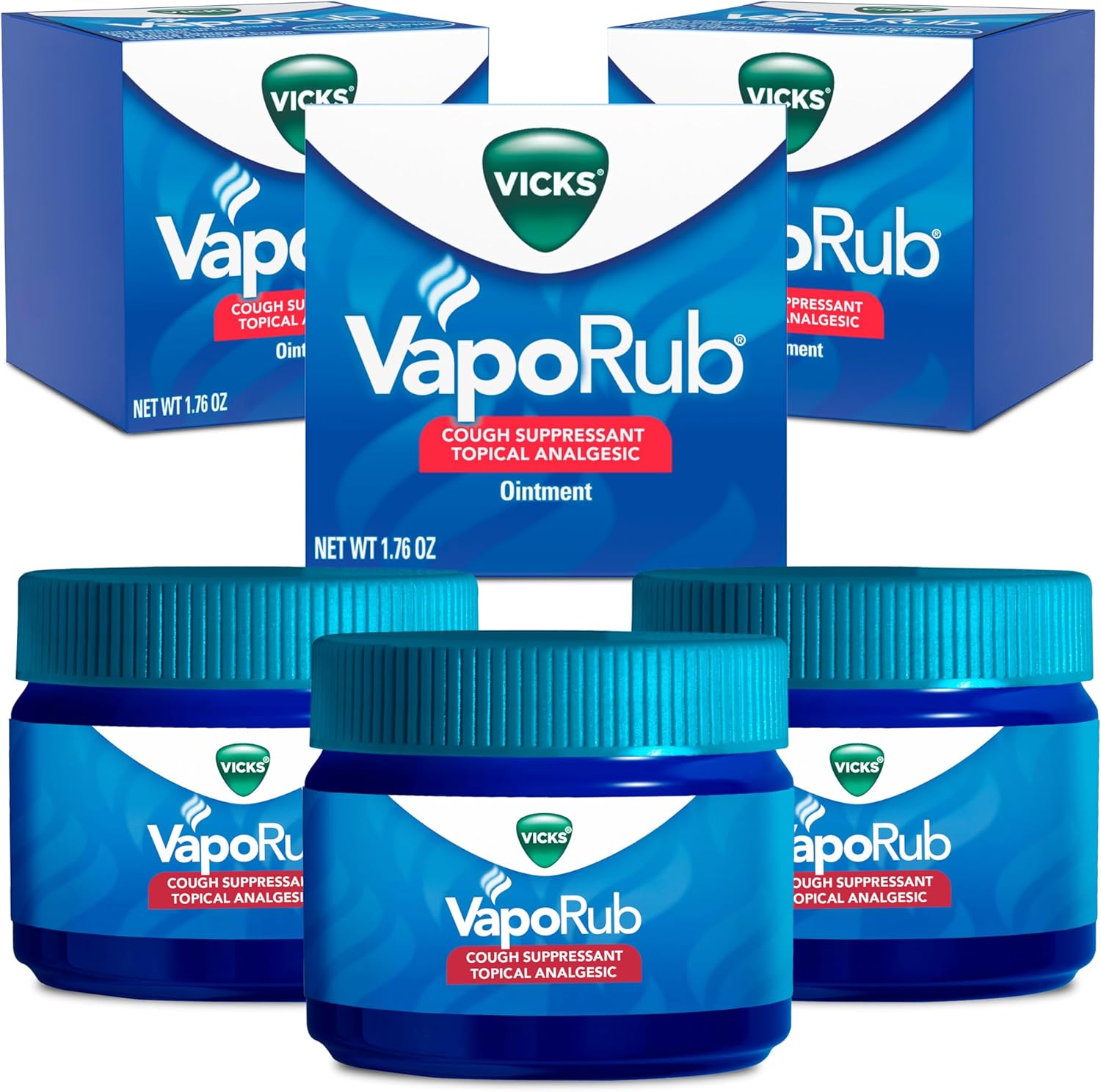 Vicks VapoRub blue container