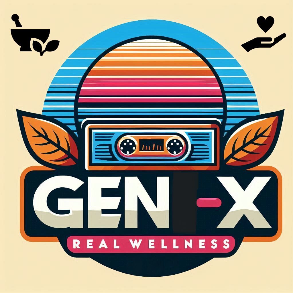 Gen X REal Wellness 80s vibe logo